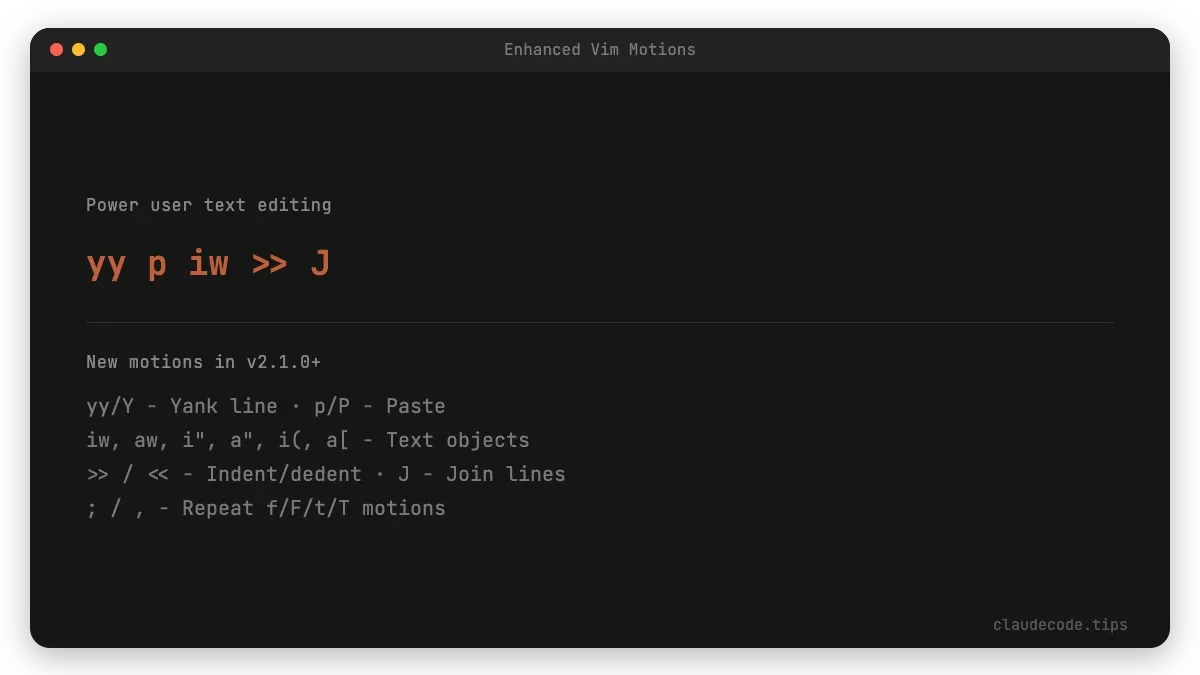 Enhanced Vim Motions