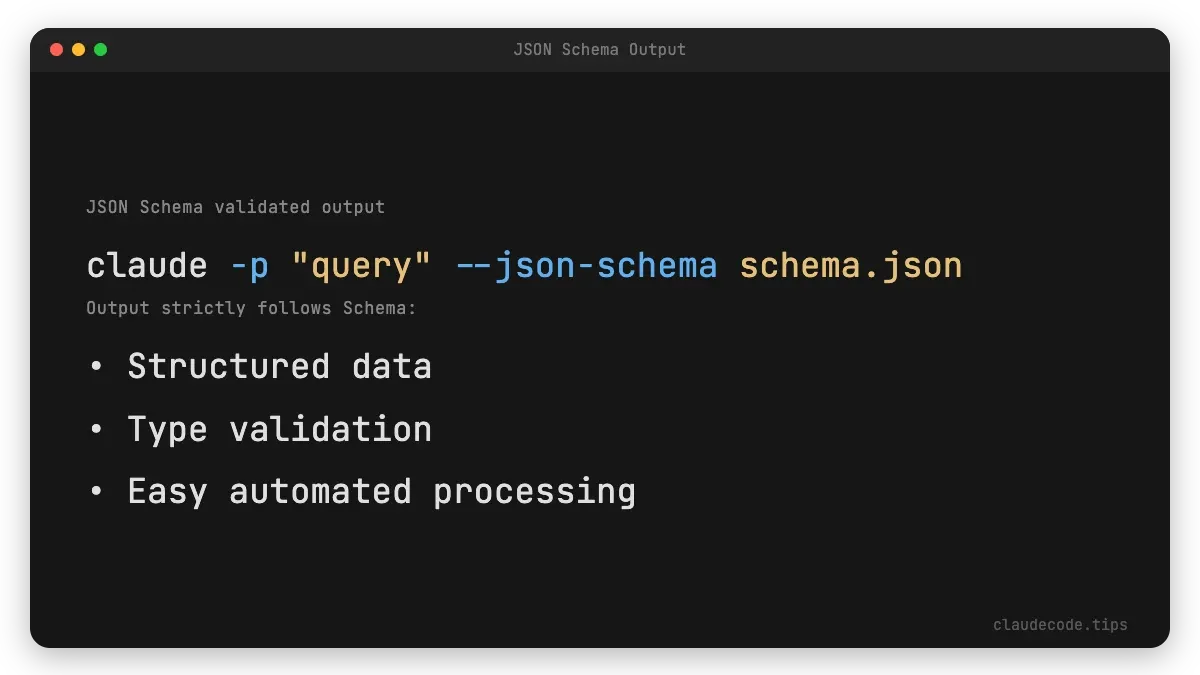 JSON Schema Output