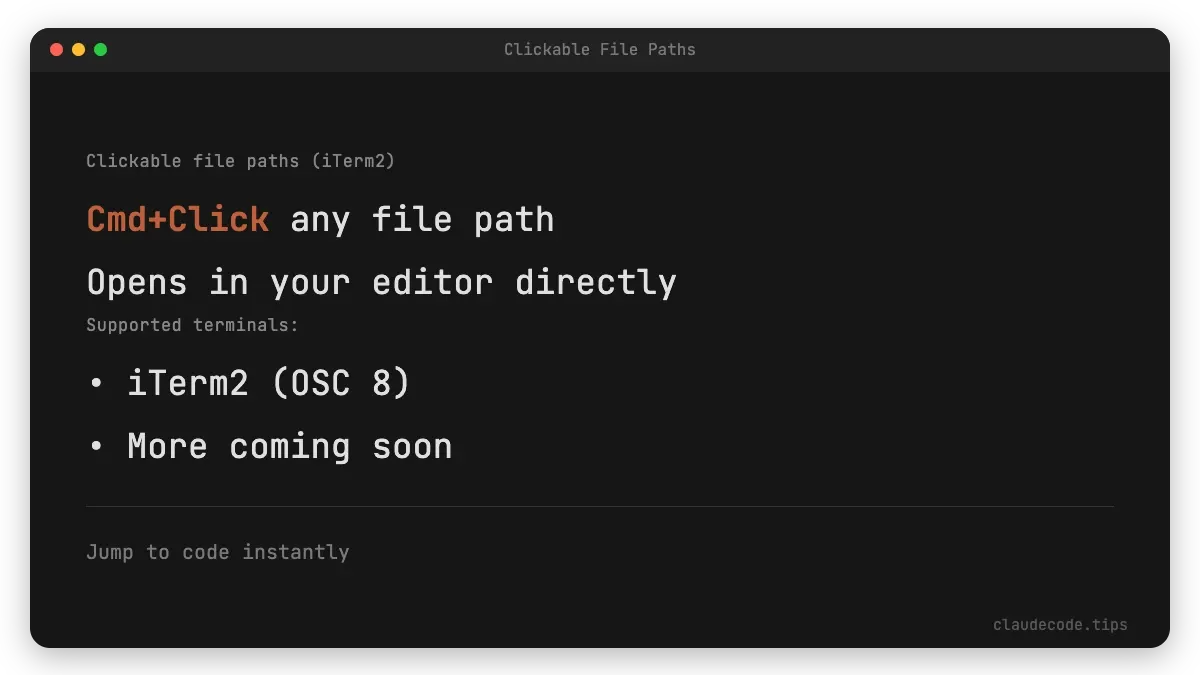 Clickable File Paths