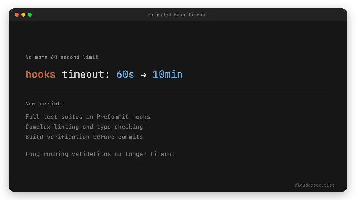 Extended Hook Timeout